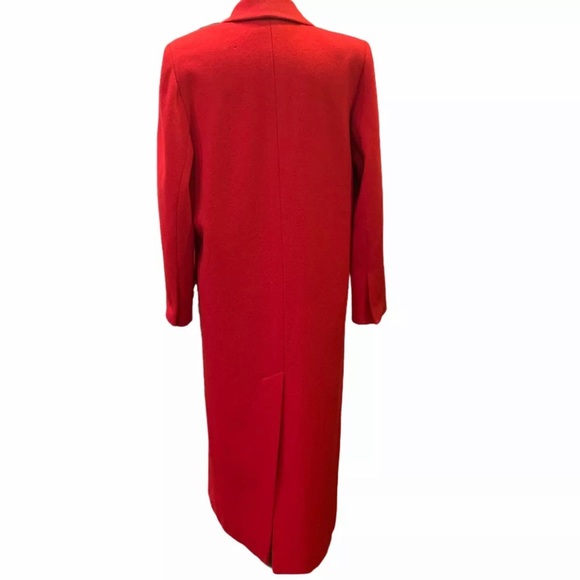 Wacs Works VTG Long Red Vintage Coat Jacket Long Length  M Medium USA - Picture 2 of 14